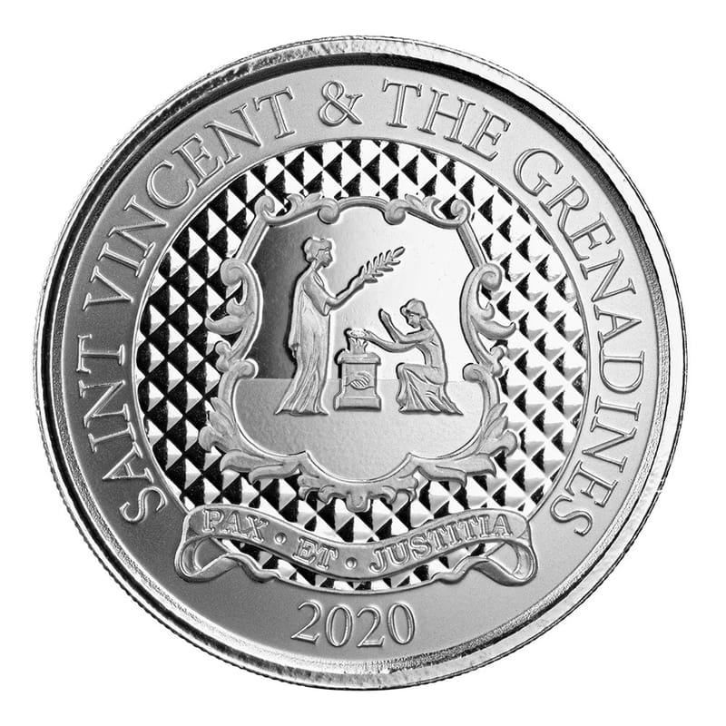 2020 St. Vincent & Grenadines Coat of Arms Silver  - Image 1