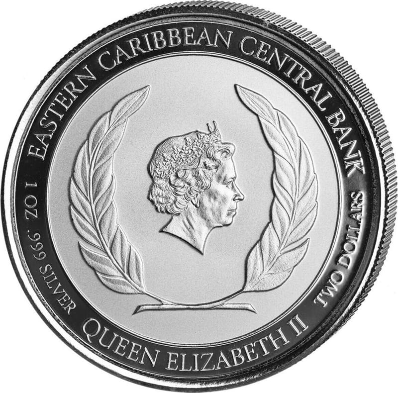 2022 Grenada Oak Tree .999 Silver 1 oz Scottsdale  - Image 2