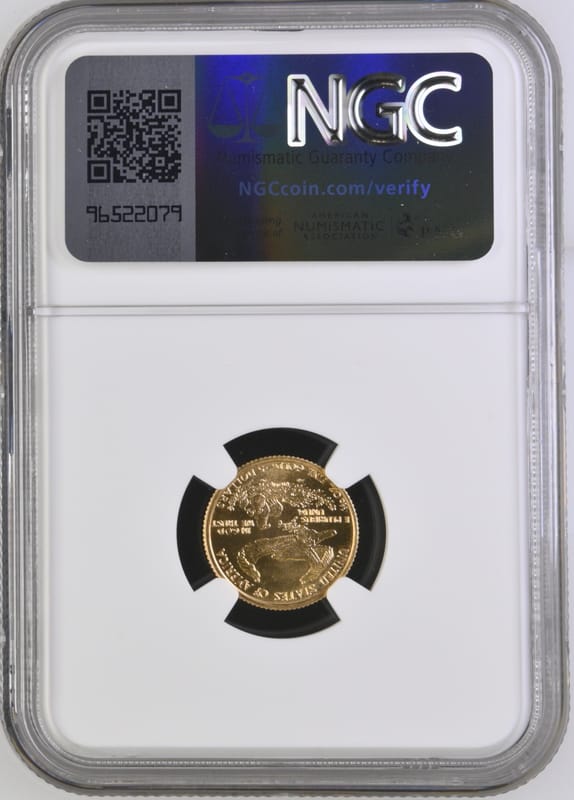 1994 Gold Eagle G$5 NGC MS69 - Image 2