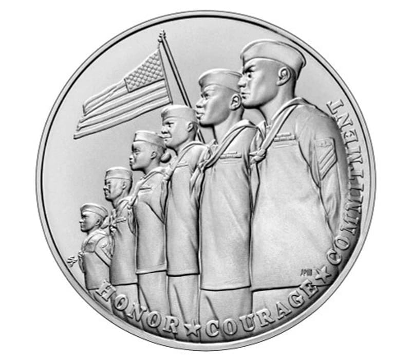 Armed Forces US Navy Silver Medal 1 oz US Mint - Image 3