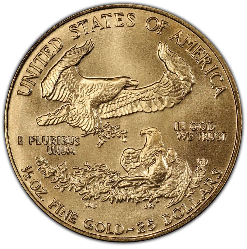 $25 American Eagle 1/2 oz Gold Bullion BU .50 - Image 5
