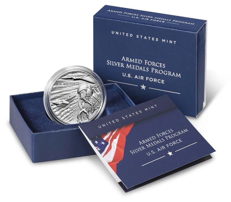 Armed Forces Air Force Silver Medal 1 oz US Mint - Image 1