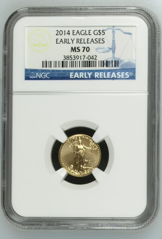 2014 Gold Eagle G$5 NGC MS70 Early Release  - Image 1