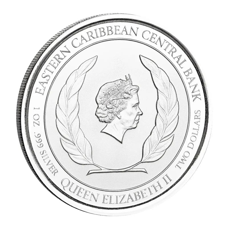 2022 Anguilla .999 Silver 1 oz Eel ECCB Scottsdale - Image 3