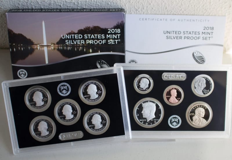 2018 US Silver Mint Proof Set Complete w- Box/COA - Image 1