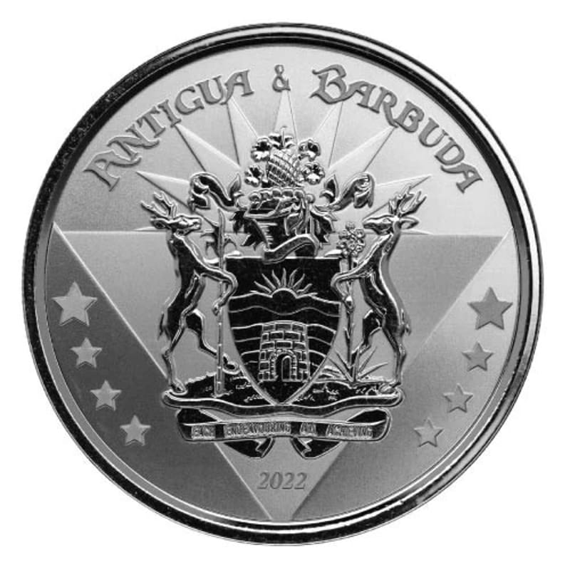 2022 Antigua & Barbuda Coat of Arms 1 oz Silver BU - Image 1