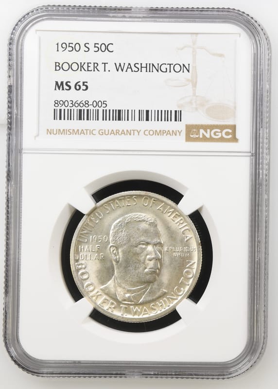 1950-S BOOKER T. WASHINGTON SILVER 50C NGC MS65 - Image 2