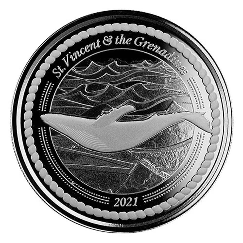 2021 St Vincent & Grenadines Humpback Whale Silver - Image 1