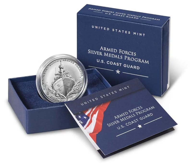 Armed Forces Coast Guard Silver Medal 1 oz US Mint - Image 2