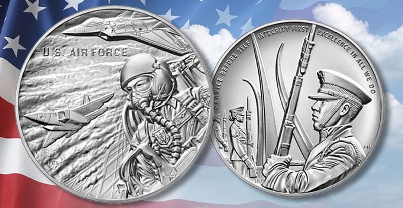 Armed Forces Air Force Silver Medal 1 oz US Mint - Image 2