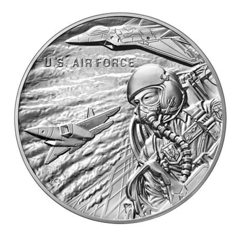 Armed Forces Air Force Silver Medal 1 oz US Mint - Image 3
