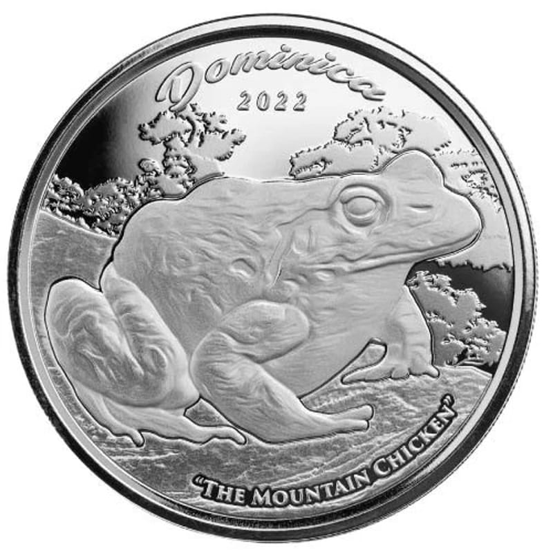 2022 Dominica Mountain Chicken ( FROG ) 1 oz .999  - Image 1