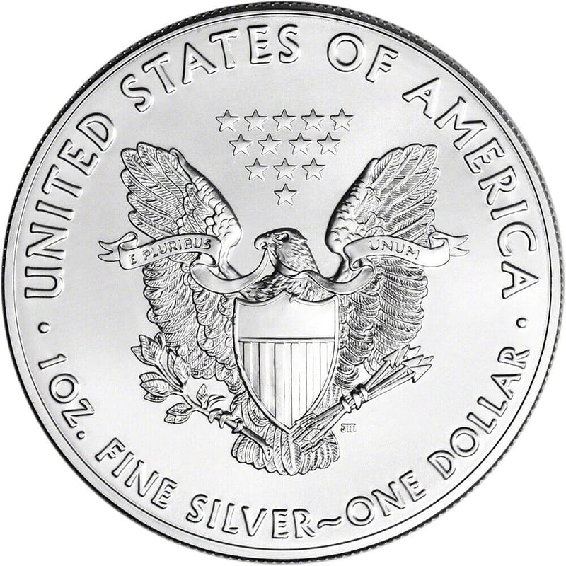 1 oz American Silver Eagle Tube of 20 Random Date  - Image 2