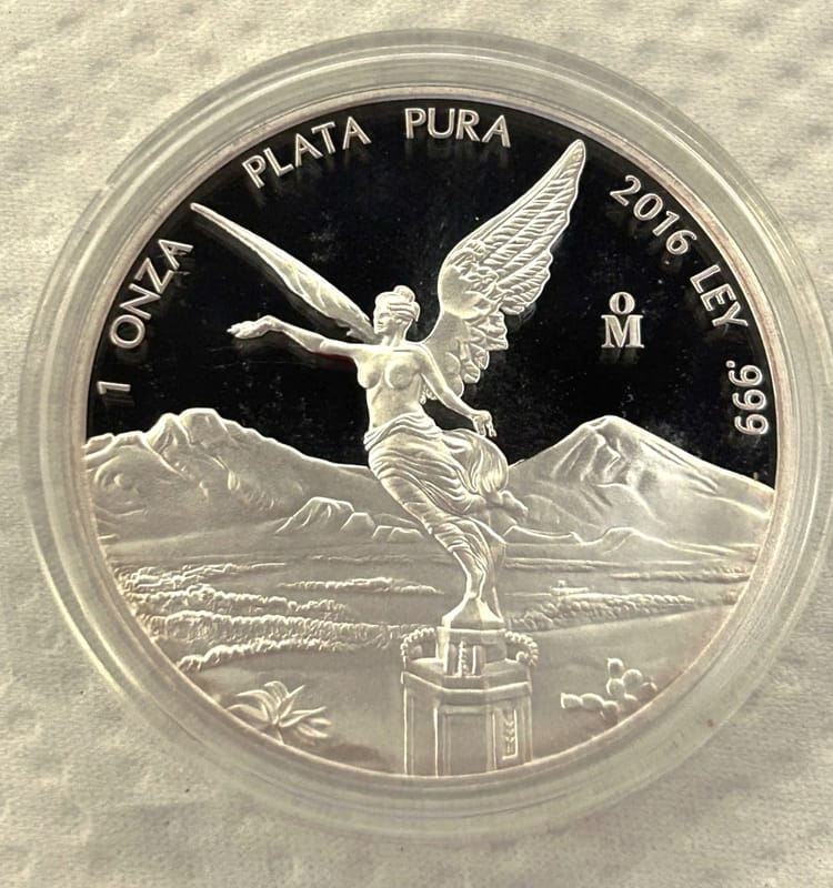 Mexico 1 oz Silver .999 Libertad PF 2016 Capsule - Image 1