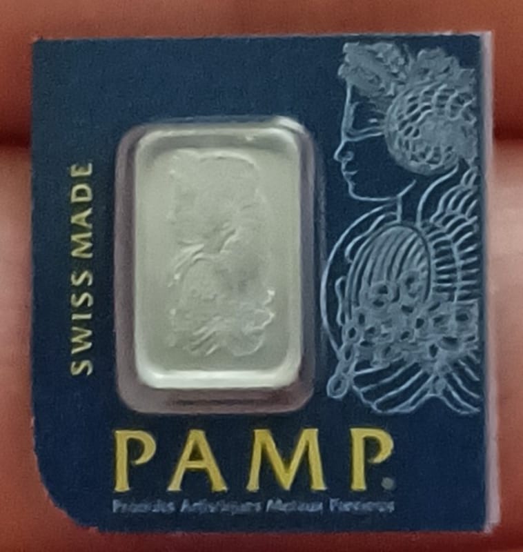 1 Gram PLATINUM BAR Lady Fortuna Sealed PAMP SUISS - Image 2