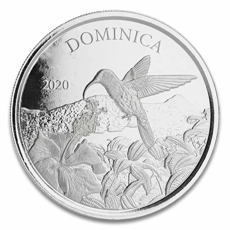 2020 Dominica Humming Bird 1 oz .999 Silver Coin - Image 1