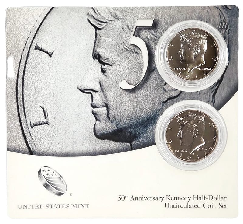 2014 P+D Kennedy Halves 50th Anniversary Mint Set  - Image 1