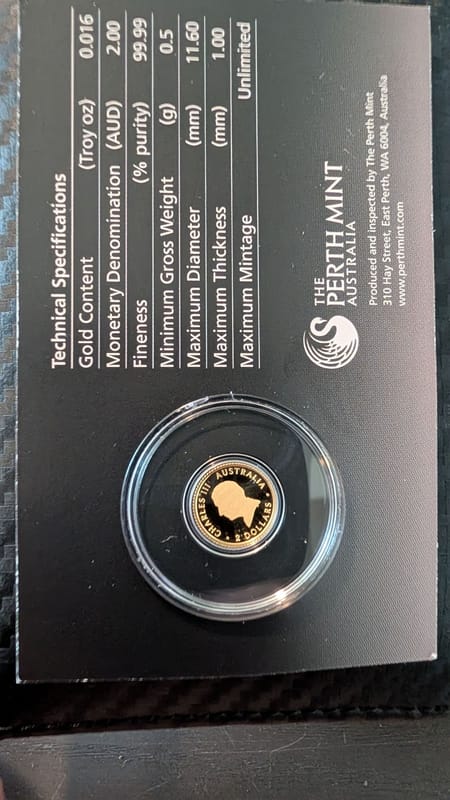 Perth Mint .5g Proof Gold Kangaroo 4x fine - Image 4