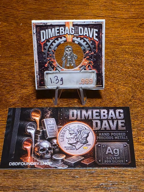 DBD Micro Pour - Skeleton - .999 Silver 1.3 grams - Image 4
