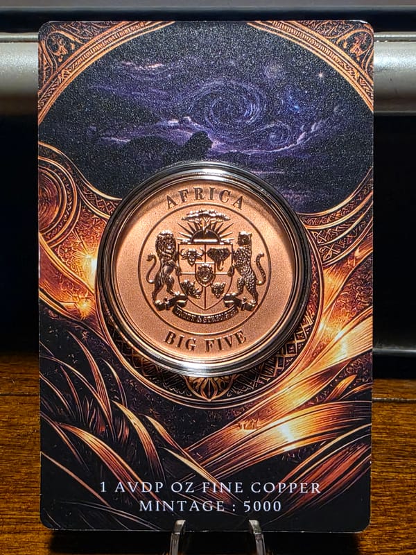 Water Buffalo 1 Oz Copper - Starry Night - Image 2