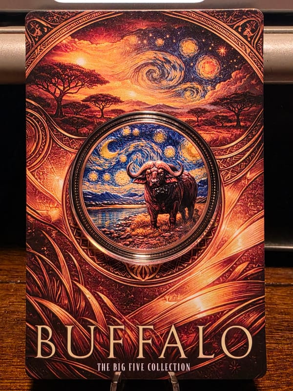 Water Buffalo 1 Oz Copper - Starry Night - Image 1