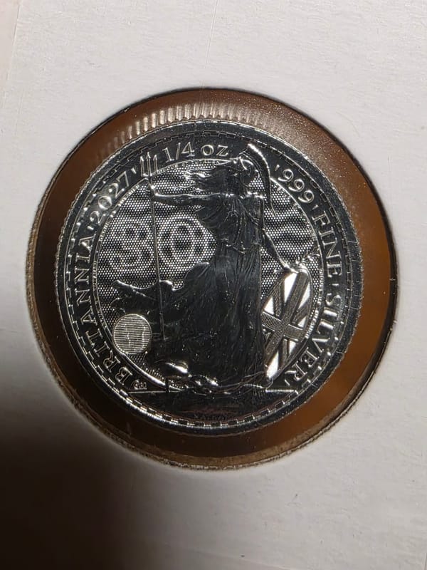 2027 Britannia 30th Anniversary 1/4 oz Silver - Image 1