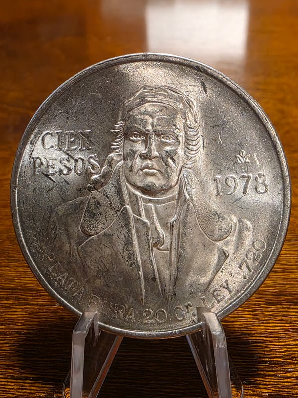 1978 Cien Pesos Mexican Silver .72 - ASW 27.78g | PeerMetals