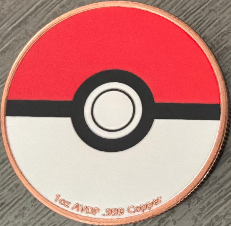 1 Oz Copper Blastoise Poké Ball Pokémon Round - Image 2