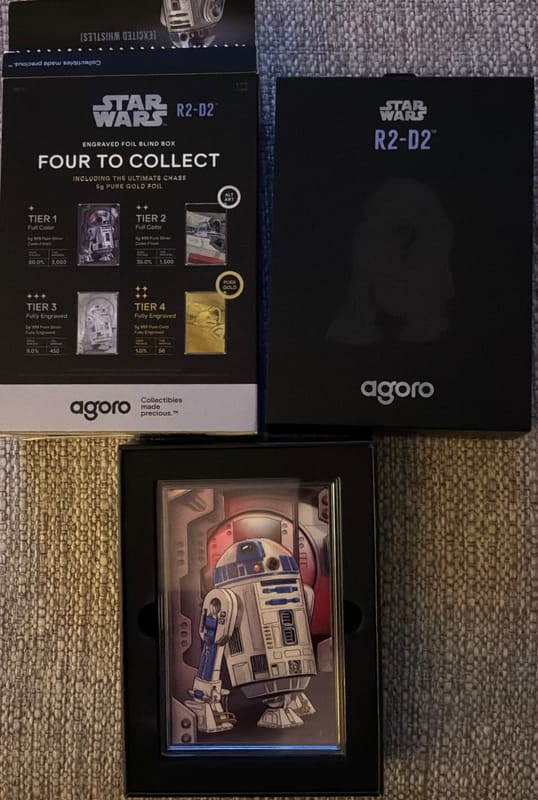2026 Agoro Star Wars R2-D2 5g Silver Foil Tier 1 - Image 2