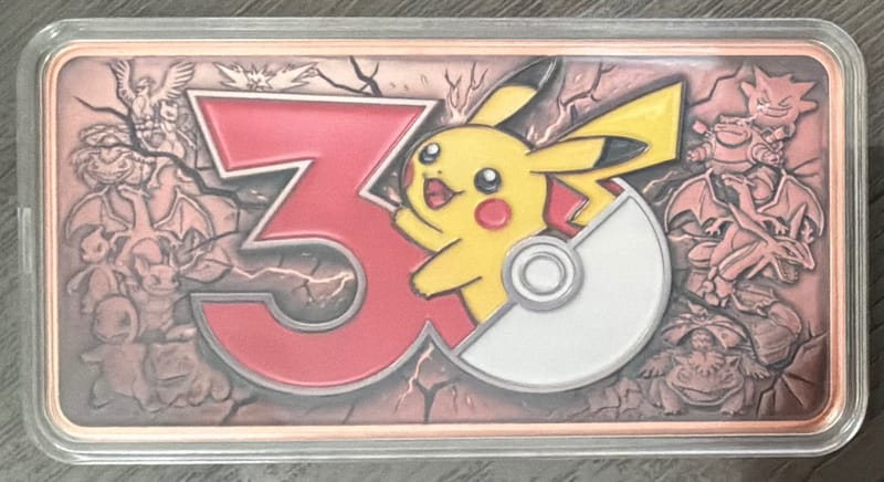 Pokémon 30th Anniversary 1996–2026 10 Troy Oz .999 - Image 1