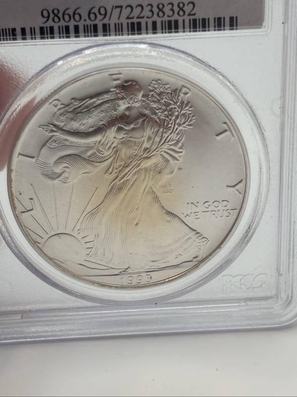 1993 American Silver Eagle PCGS MS69 - Image 3