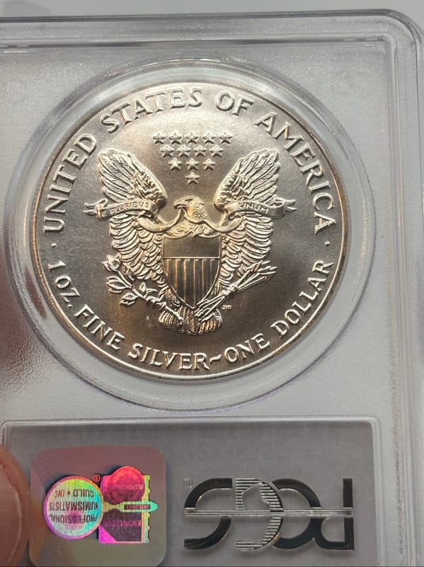 1993 American Silver Eagle PCGS MS69 - Image 4