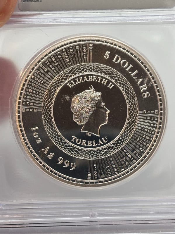 2020 Tokelau Is. 1oz .999 Ag Vivat Humanitas MS70 - Image 3