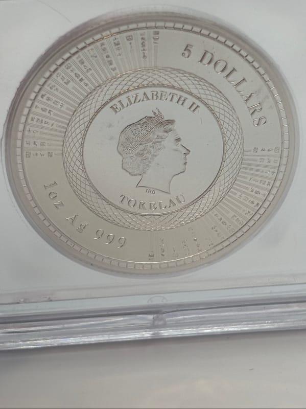 2020 Tokelau Is. 1oz .999 Ag Vivat Humanitas MS70 - Image 6