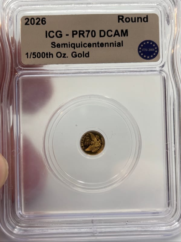 2026 SemiQ Celebrate 1/500oz .9999 Gold coin - Image 1