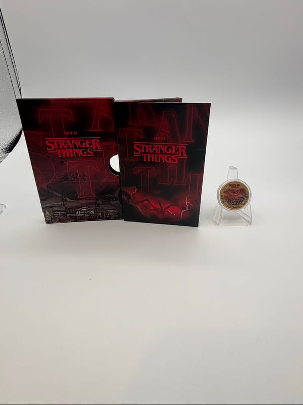 Gold PLATED $1 Tuvalu Stranger Things Coin W/Box - Image 2