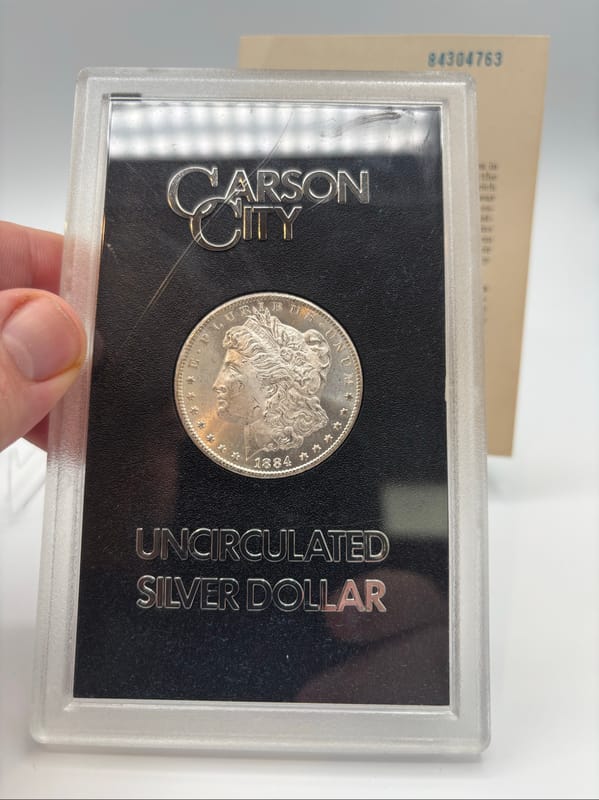 1884-CC Morgan Silver Dollar GSA W/Box&COA UNC - Image 2