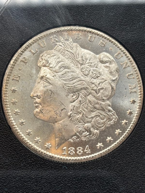 1884-CC Morgan Silver Dollar GSA W/Box&COA UNC - Image 3
