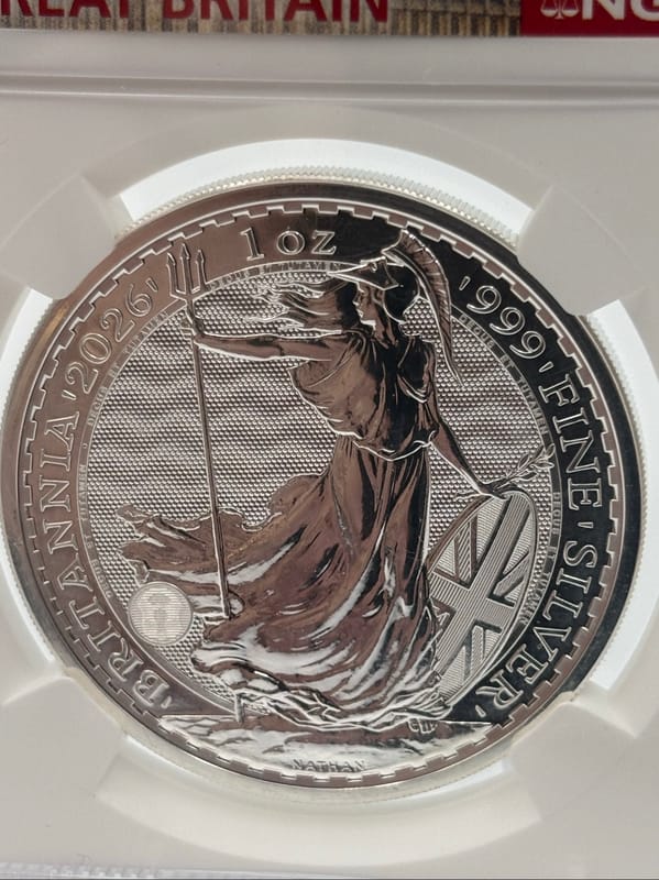 2026 G Britain 1oz .999 Ag Britannia NCG BU - Image 2