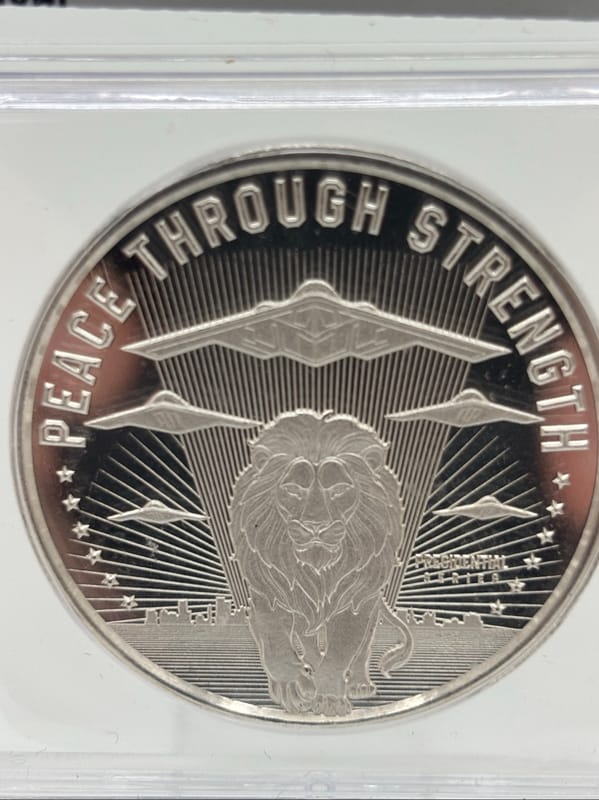 Disme Coins Peace Through Strength 1oz .999Ag - Image 2