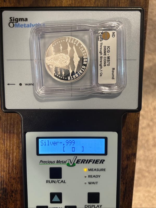 Disme Coins Peace Through Strength 1oz .999Ag - Image 4
