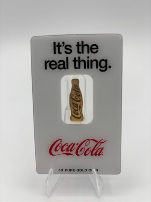 5g 999.9 Gold PAMP Coca-Cola 140 year Commemorativ - Image 1