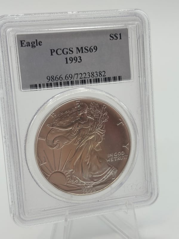 1993 American Silver Eagle PCGS MS69 - Image 1