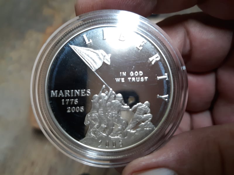 Marine Corps 230 Anniversary Silver Dollar Proof - Image 5