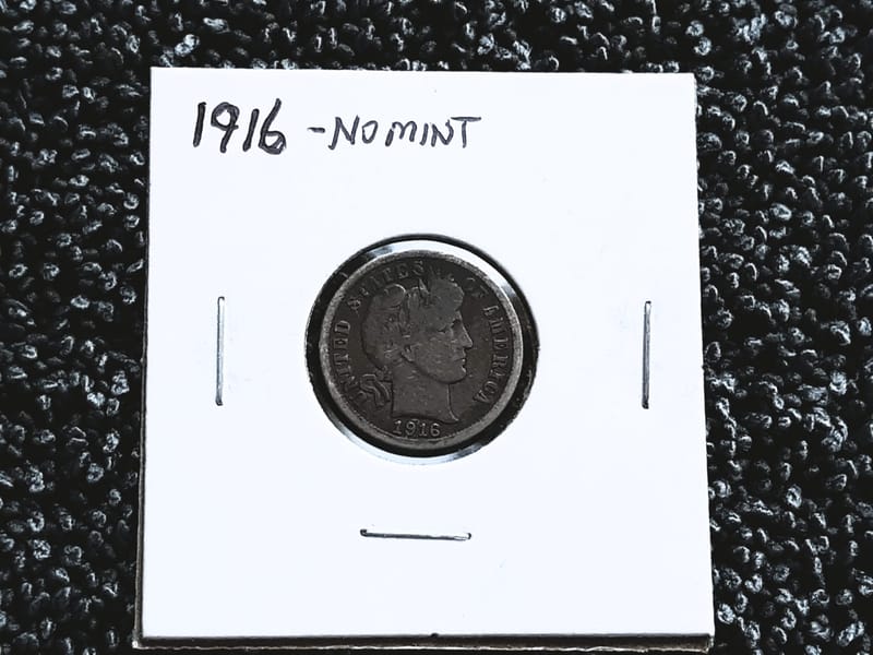 1916 Barber Dime - P - Image 1