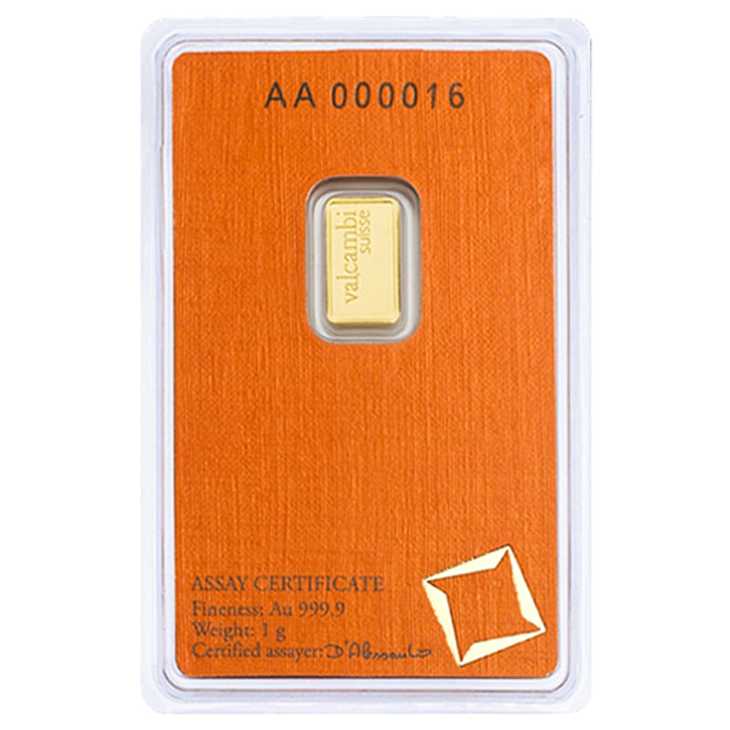 1 GRAM VALCAMBI GOLD BAR  - Image 2