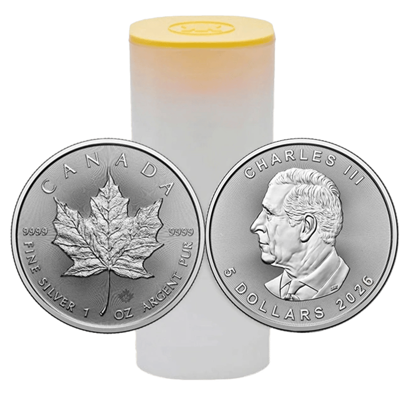 2026 Canadian Maple Leaf Silver- Tube of 25 - Image 1