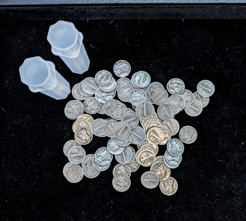 Mercury Dimes 90% Silver $10 FV - Image 1