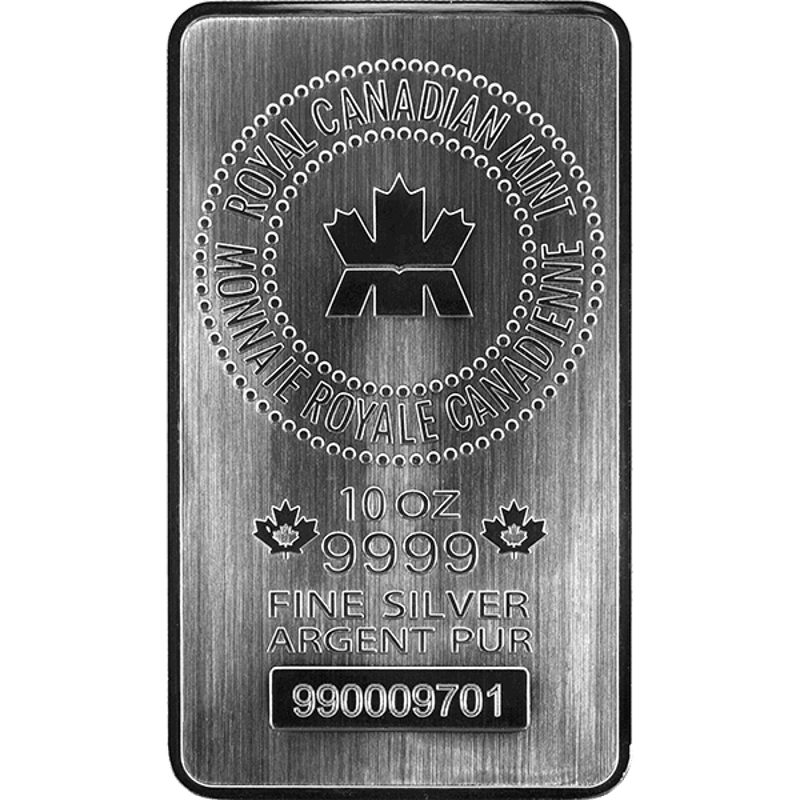 Royal Canadian Mint 10oz Silver Bar - Image 1