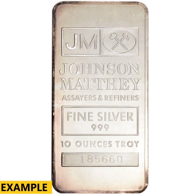 Johnson Matthey 10oz Silver Bar  - Image 1
